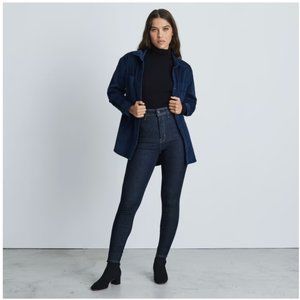 Everlane The Way-High Clean Front Skinny Jean Size 31 Dark Indigo- NWT